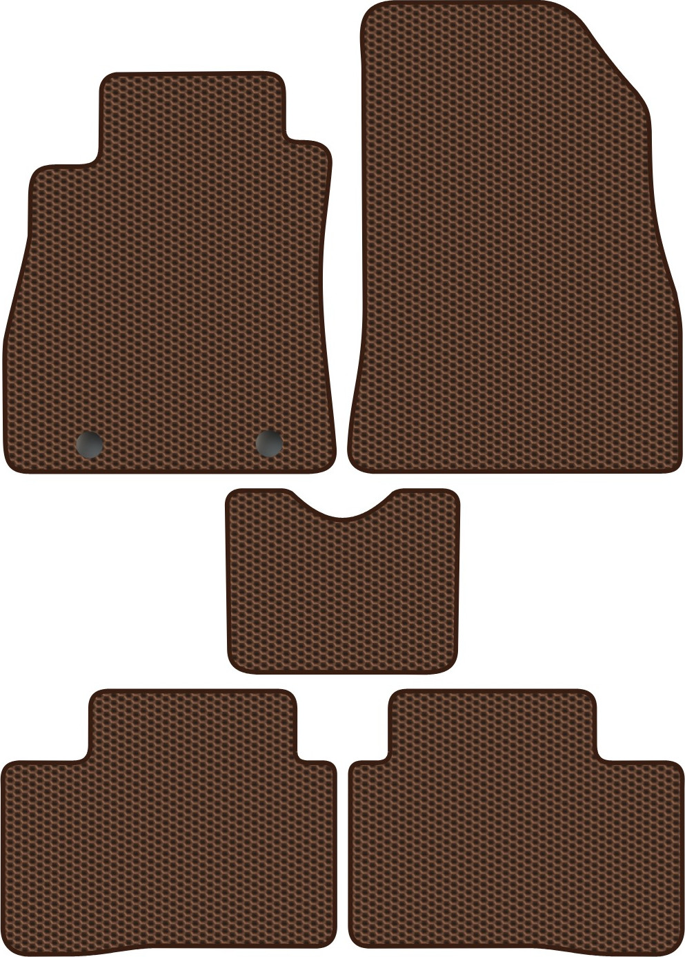 Комплект ковриков для авто Alicosta 0930_1-кор для Nissan Juke SUV/YF15 2011-2020 (EVA соты, коричневый)