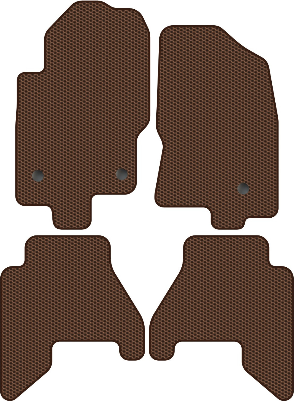 Комплект ковриков для авто Alicosta 0948_1-кор для Nissan Pathfinder III SUV/R51 2009-2014 (EVA соты, коричневый)