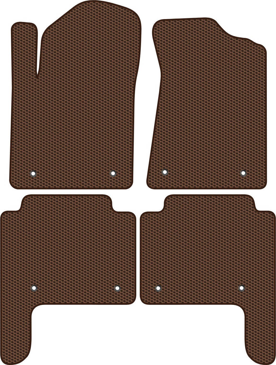 Комплект ковриков для авто Alicosta 0952_1-кор для Nissan Patrol VI SUV/Y62 2010-2017 (EVA соты, коричневый)