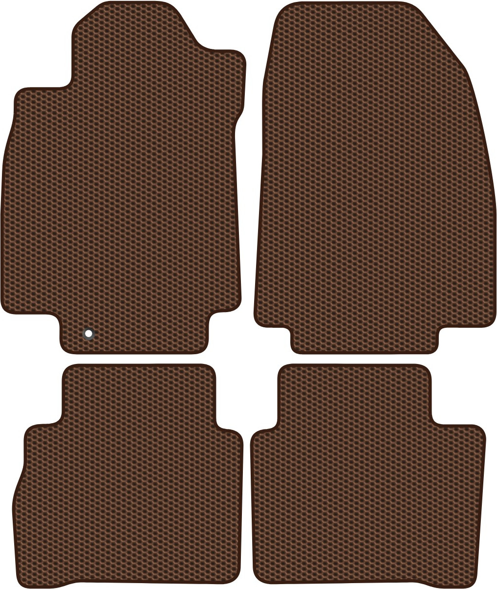 Комплект ковриков для авто Alicosta 0980_1-кор для Nissan Tiida седан/C11 2007-2014 (EVA соты, коричневый) — фото 1