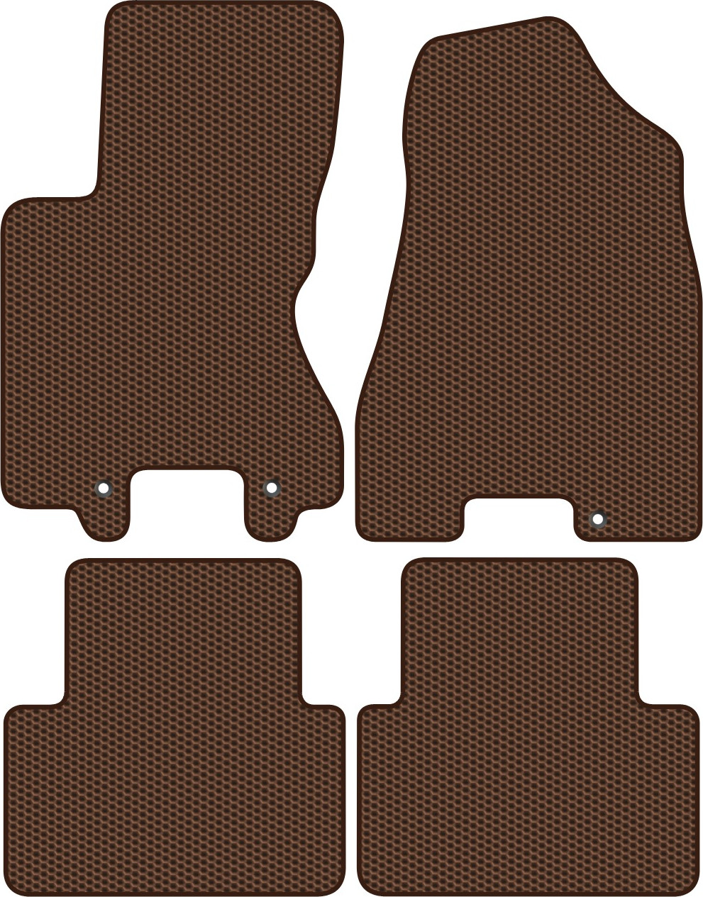 Комплект ковриков для авто Alicosta 0987_1-кор для Nissan X-Trail II SUV/T31 2007-2015 (EVA соты, коричневый)