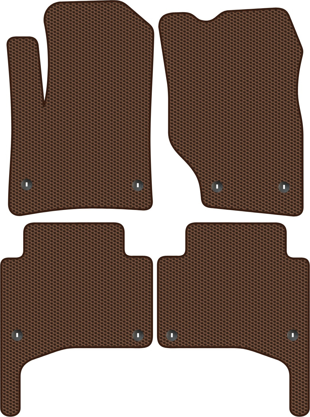 Комплект ковриков для авто Alicosta 1094_1-кор для Porsche Cayenne SUV/957/955 2002-2010 (EVA соты, коричневый)