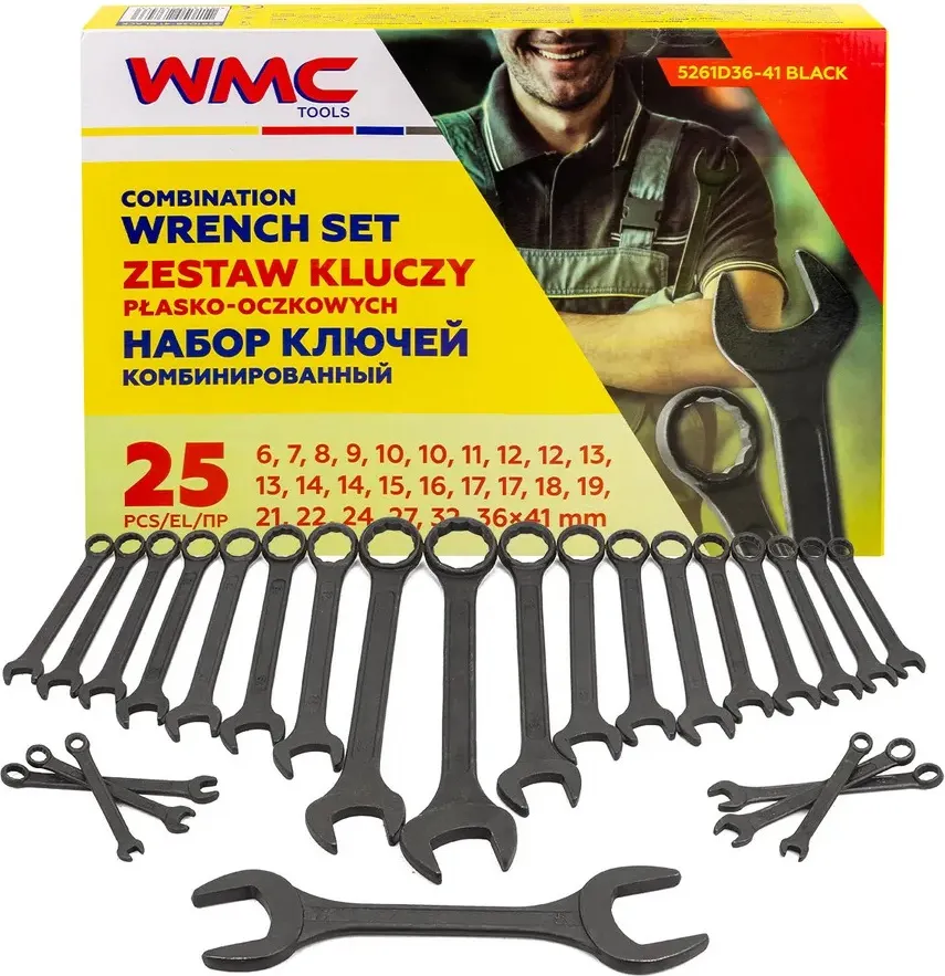 Набор ключей WMC Tools WMC-5261D36-41 Black (63966), (25пр)