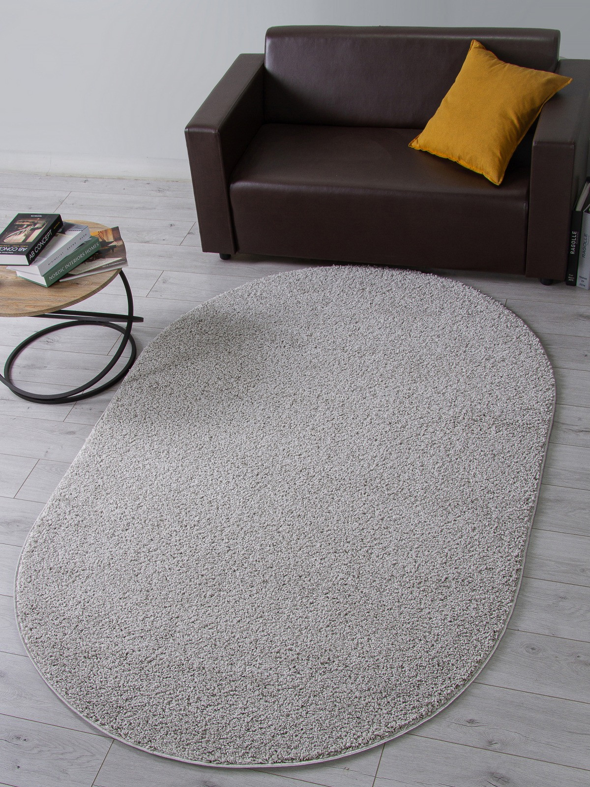 Ковер Merinos Makao S600-OVAL-LIGHT GRAY (2х3) — фото 5