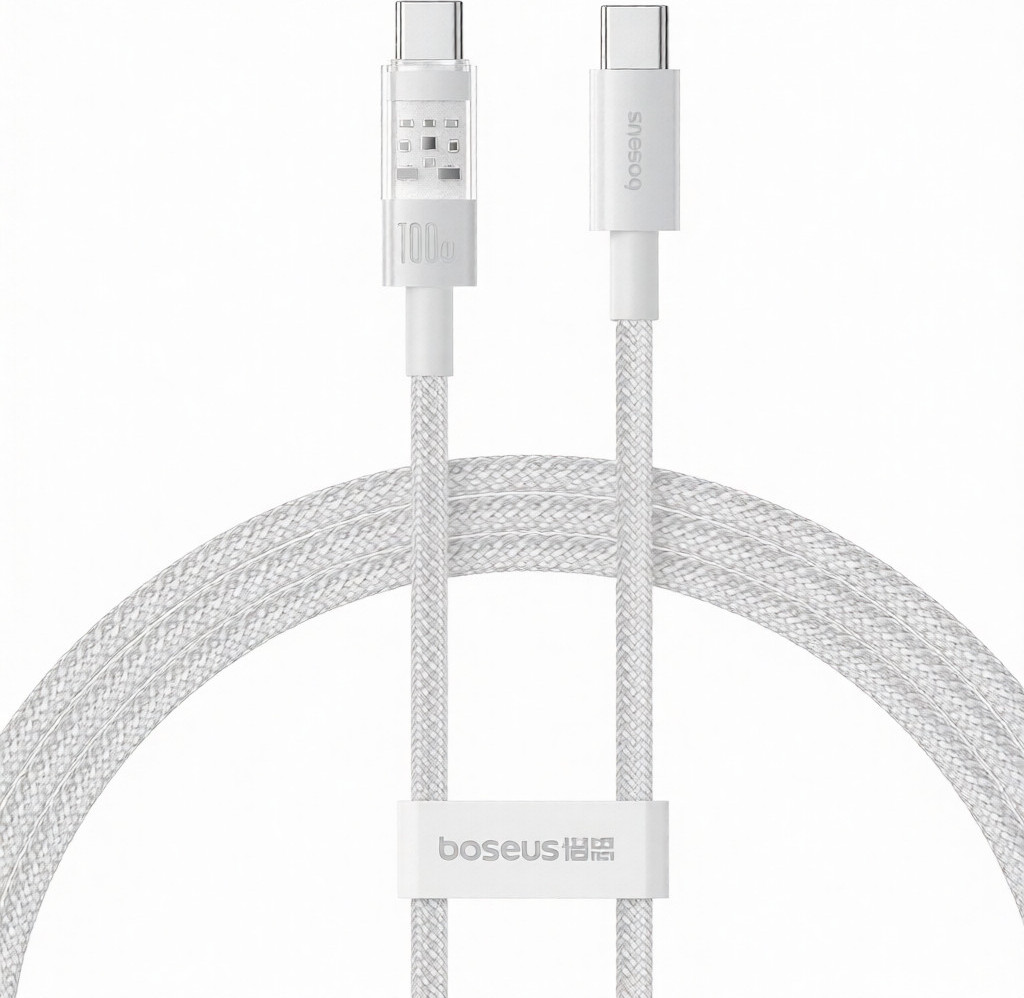 Кабель Baseus Gem Fast-Charging Data Cable USB-C to USB-C / P10373000211-00 (1м, белый)