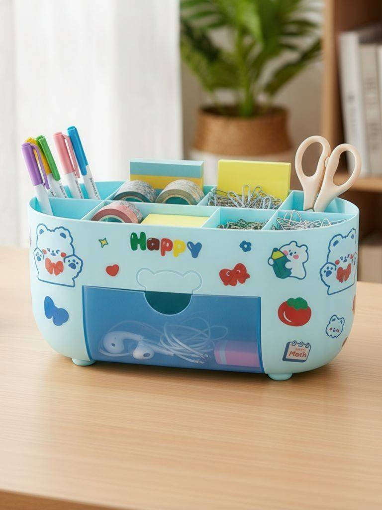 Органайзер настольный ILikeGift Happy friends 133-056 (голубой) — фото 5