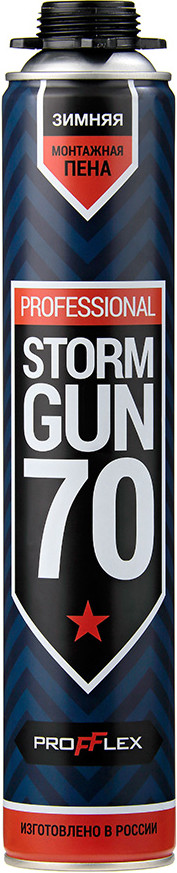 Пена монтажная Profflex Storm Gun 70л зима