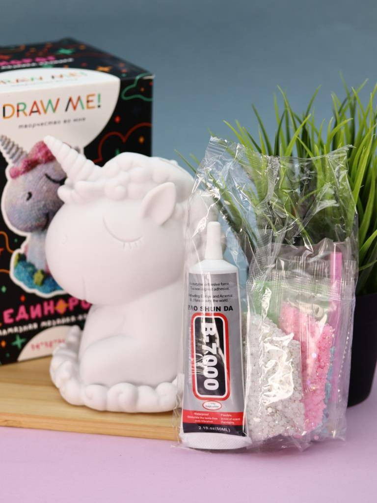 Набор для творчества ILikeGift Алмазная мозаика на копилке Draw Me! Unicorn / 156-TZ019 — фото 3