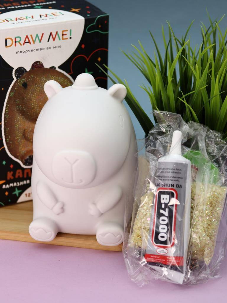 Набор для творчества ILikeGift Алмазная мозаика на копилке Draw Me! Capybara / 156-TZ040 — фото 4