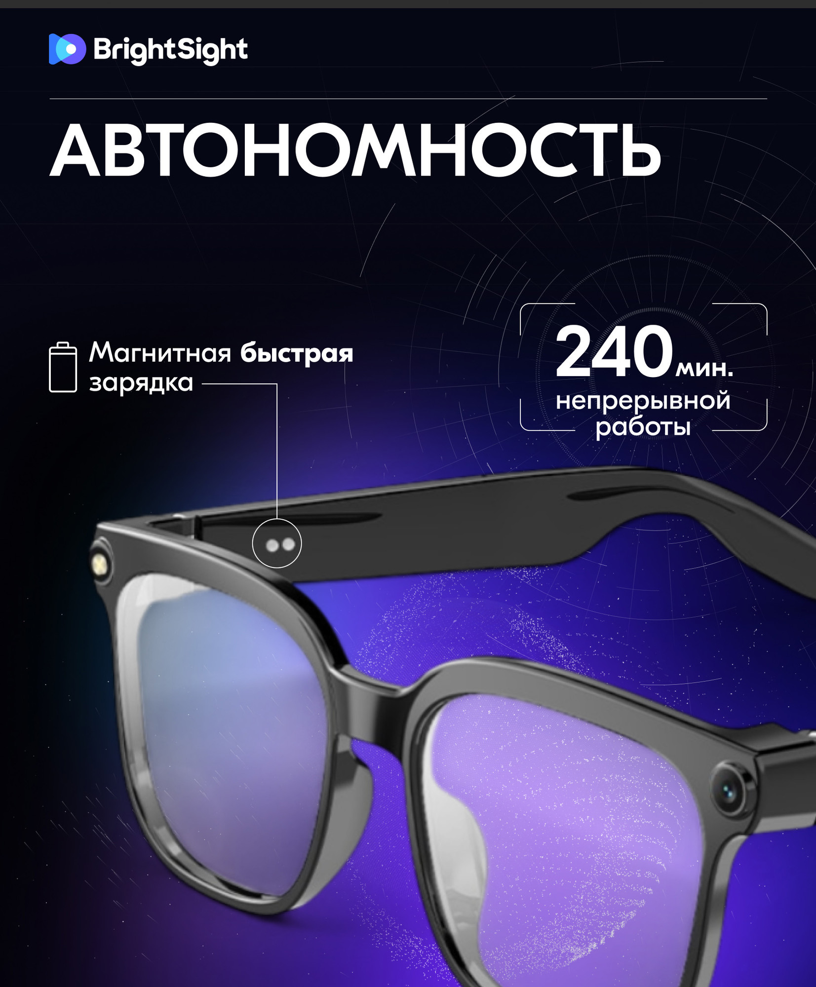 Очки-гарнитура BrightSight YJ-001T (с камерой) — фото 6