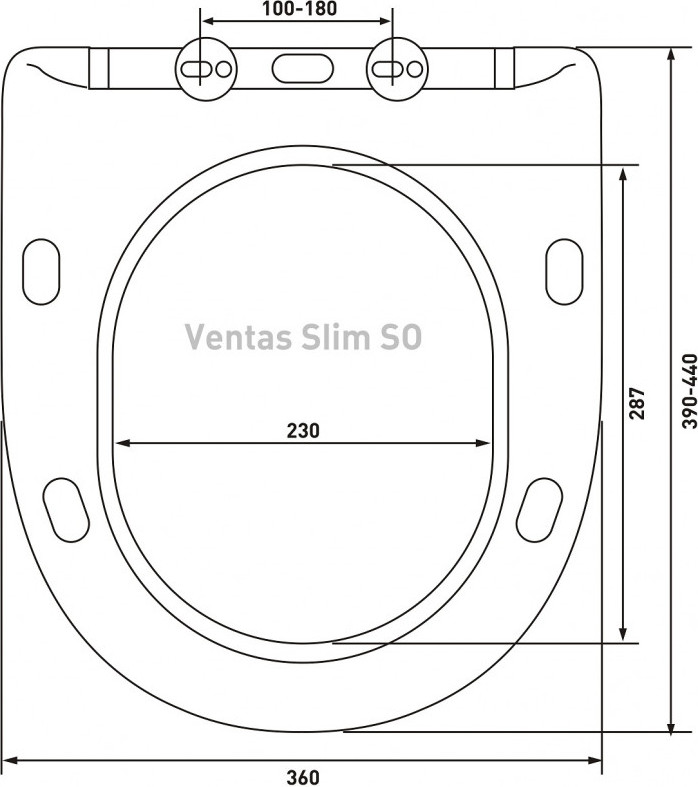 Сиденье для унитаза Berges Ventas Black Slim SO / 012703 — фото 4