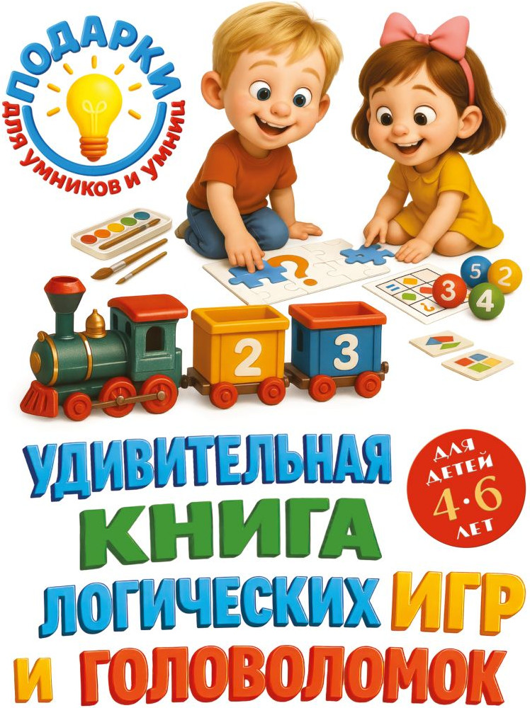 Развивающая книга Эксмо Удивительная книга логических игр и головоломок, твердая обложка (Василюк Юлия)