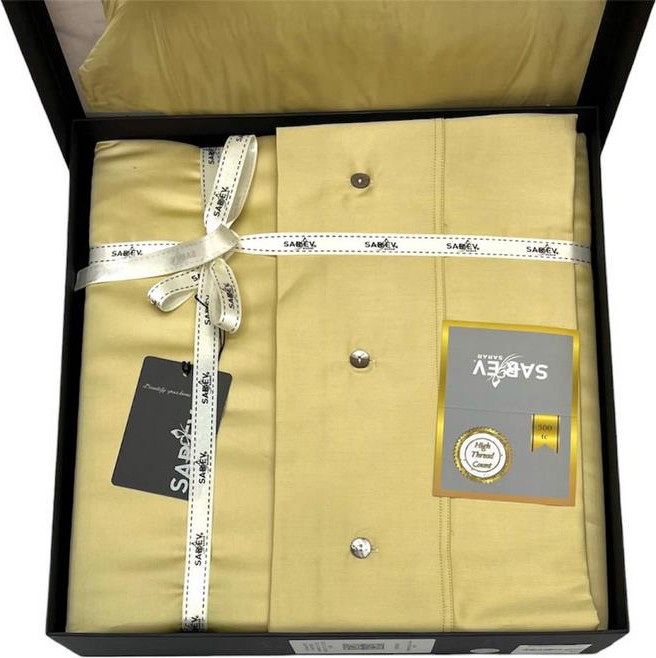 Комплект постельного белья Sarev 300 tc сатин евро / N380 Monochrome v5/Lemon Cream — фото 4