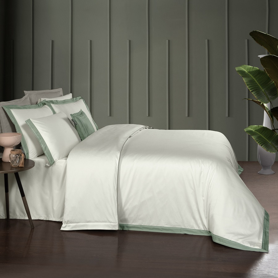Комплект постельного белья Sarev Sport&Chic 500tc сатин евро / N401 Layana v3/Yesil — фото 6
