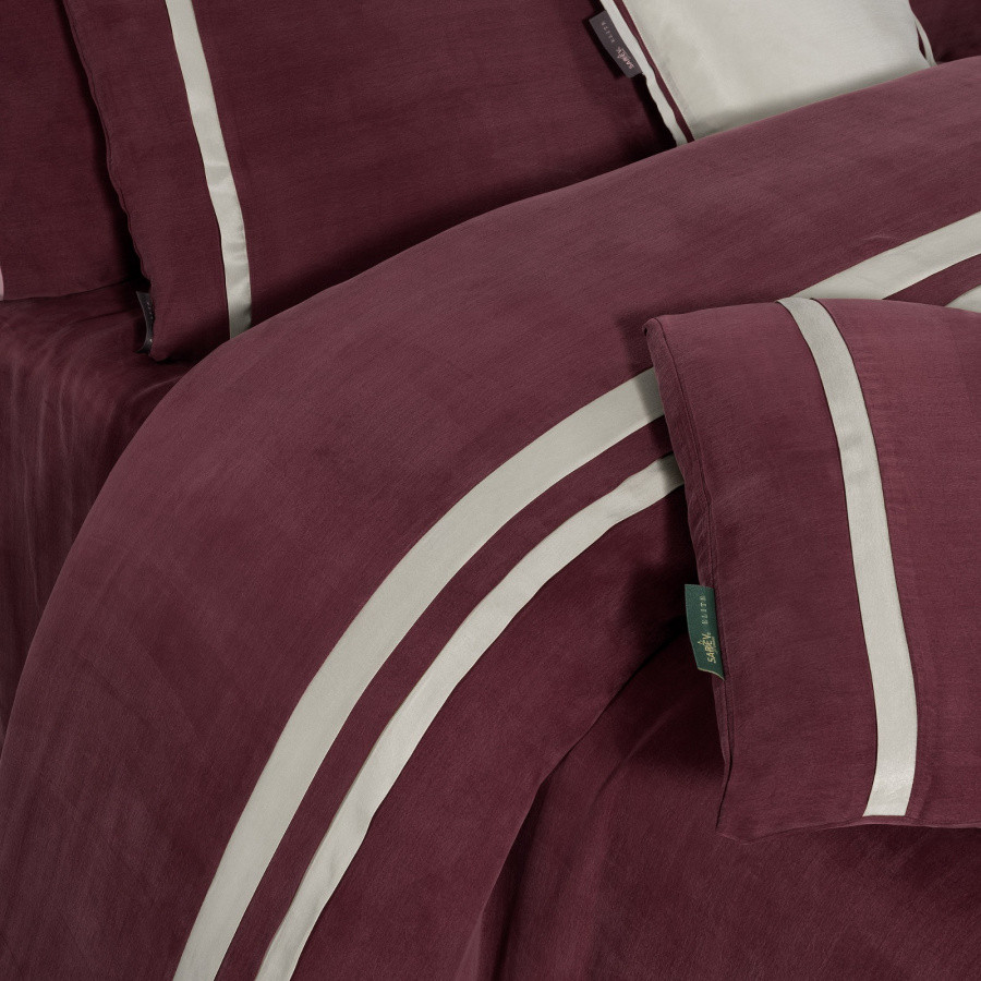 Комплект постельного белья Sarev Elite евро / N318 Kimera Cupro Vegan Silk v8/Bordo — фото 3