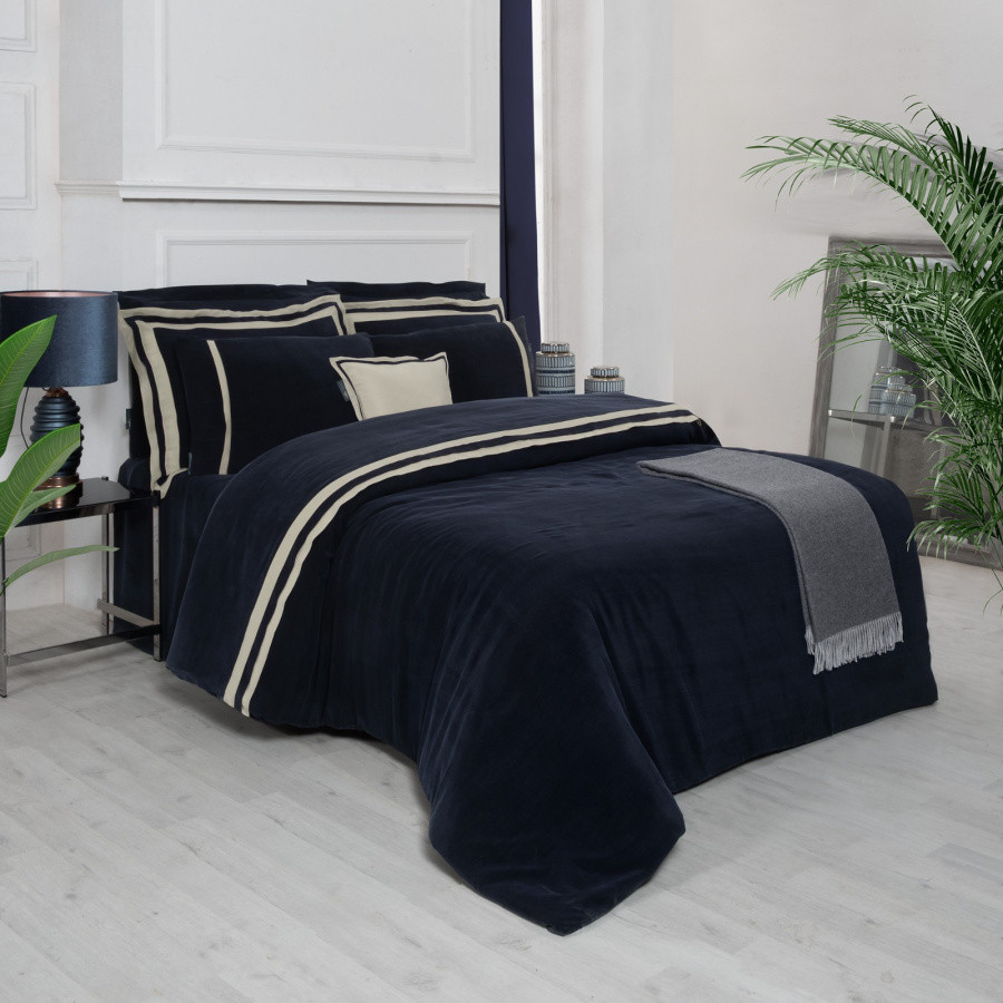 Комплект постельного белья Sarev Elite евро / N318 Kimera Cupro Vegan Silk v9/Lacivert — фото 2