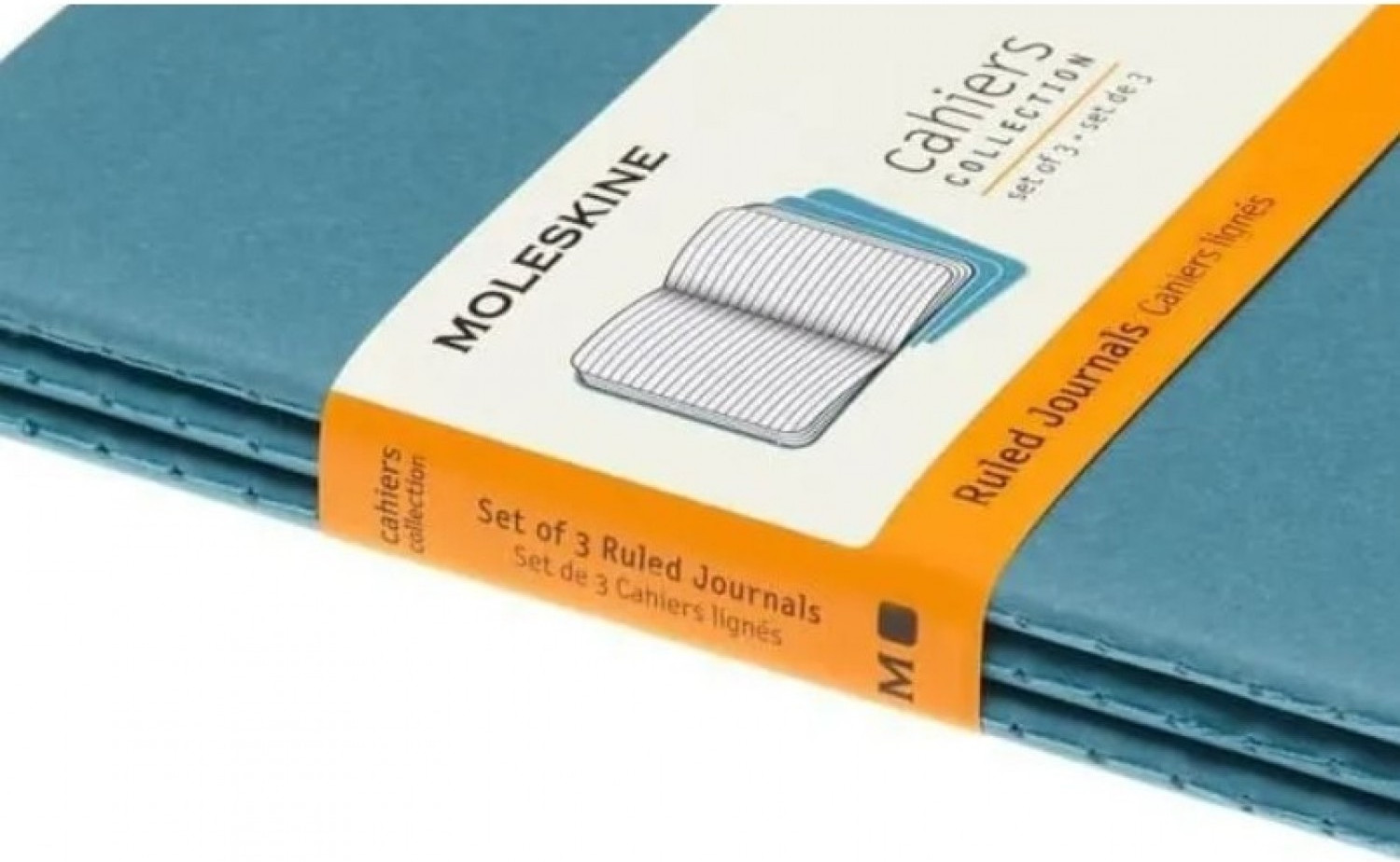 Набор блокнотов Moleskine Cahier Journal CH011B44 Pocket (3шт, голубой) — фото 3