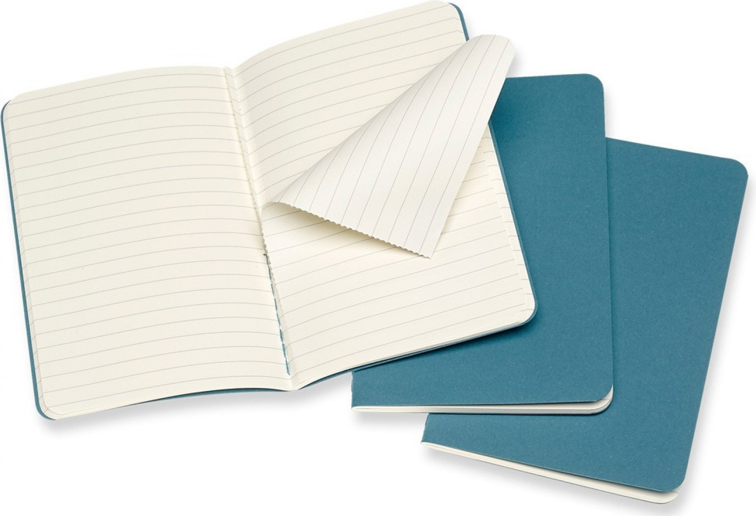 Набор блокнотов Moleskine Cahier Journal CH011B44 Pocket (3шт, голубой) — фото 4