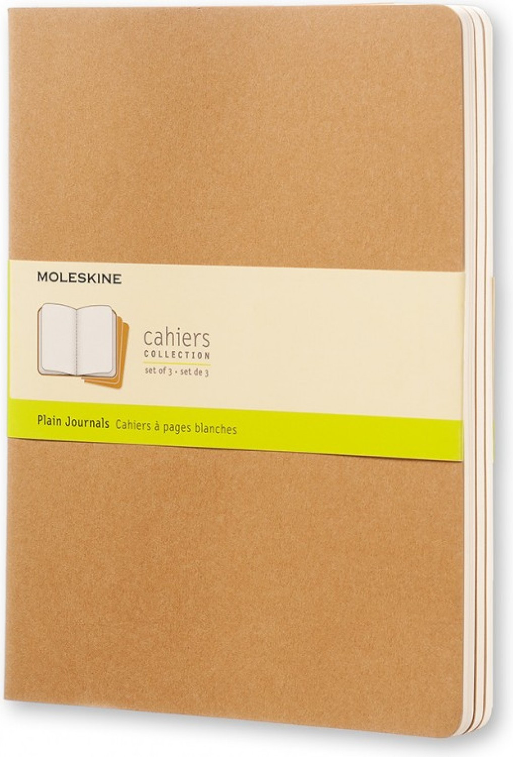 Набор блокнотов Moleskine Cahier Journal QP423 XLarge (3шт, бежевый)