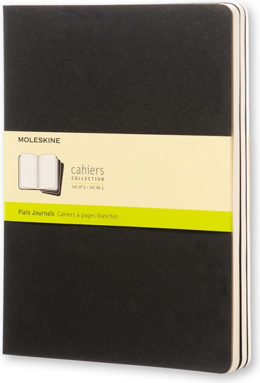 Набор блокнотов Moleskine Cahier Journal QP323 XLarge (3шт, черный)