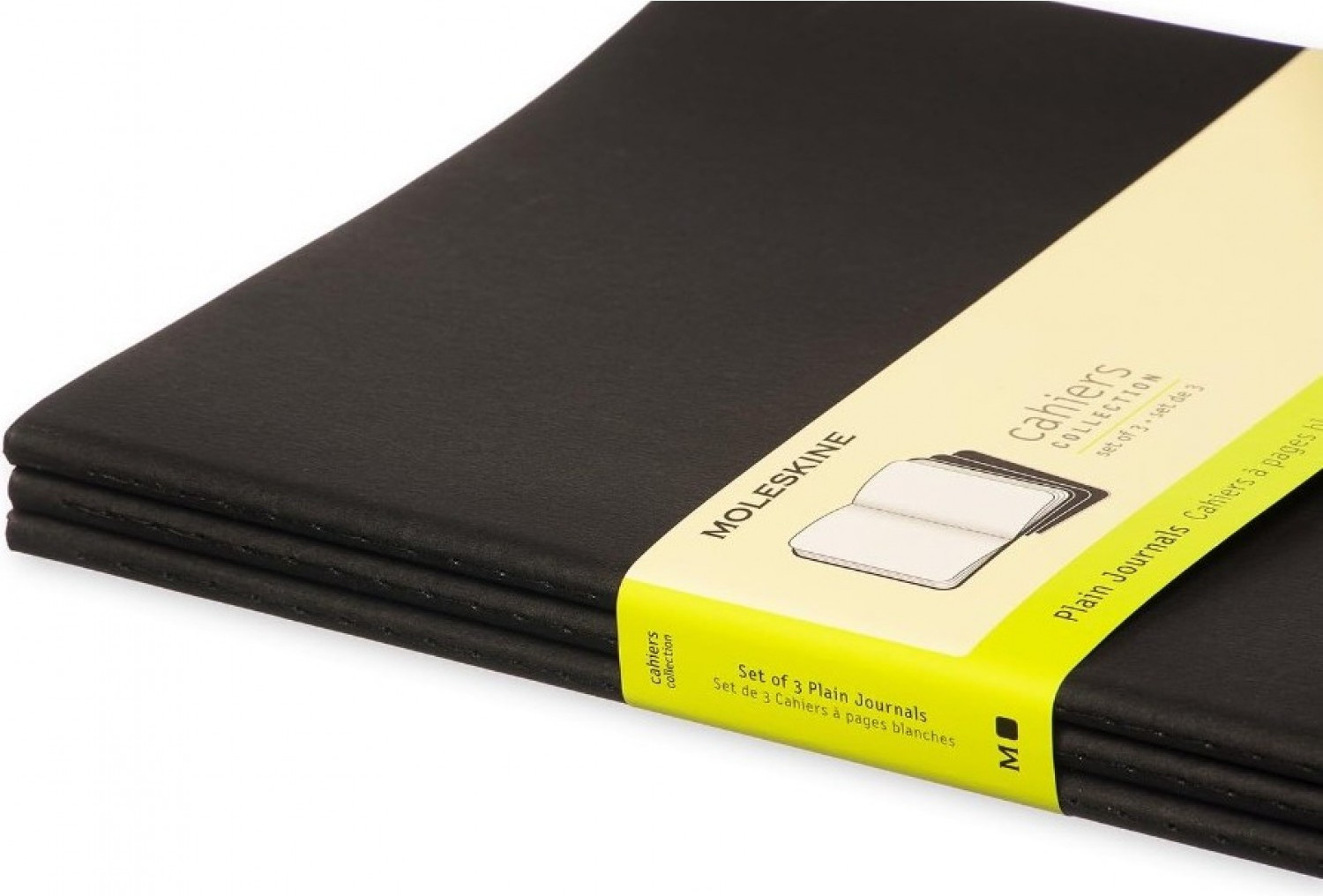 Набор блокнотов Moleskine Cahier Journal QP323 XLarge (3шт, черный) — фото 4