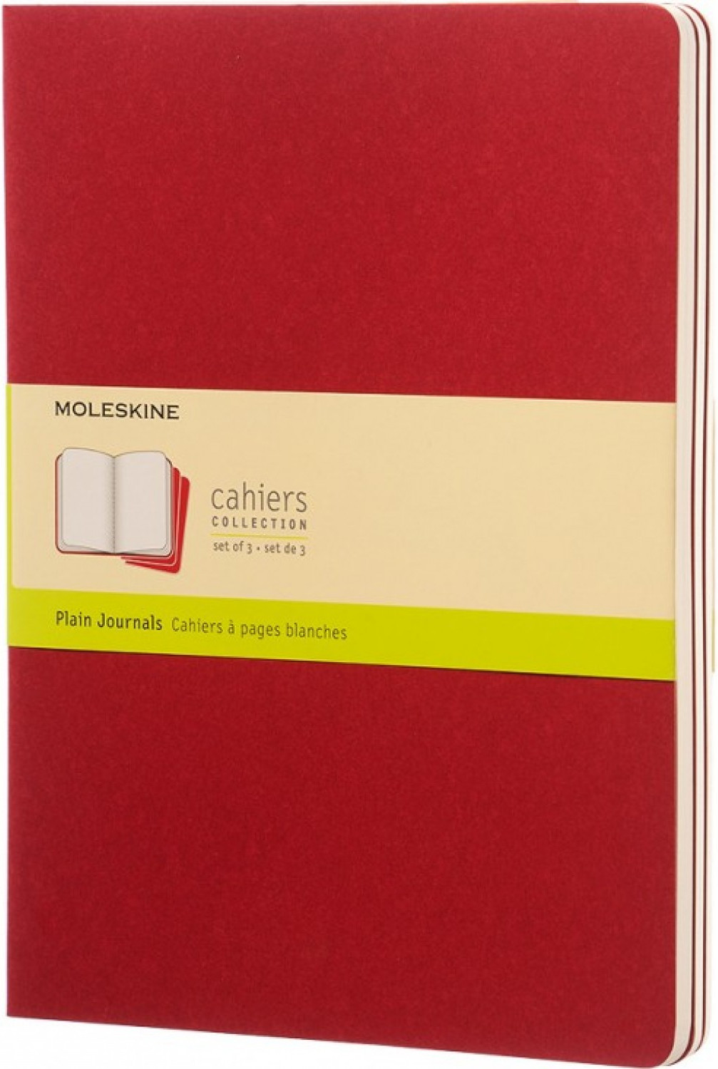 Набор блокнотов Moleskine Cahier Journal CH123 XLarge (3шт, клюквенный)