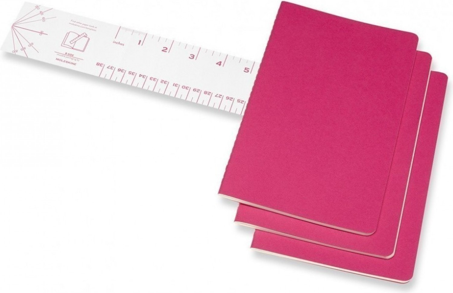 Набор блокнотов Moleskine Cahier Journal CH016D17 Large (3шт, розовый неон) — фото 3