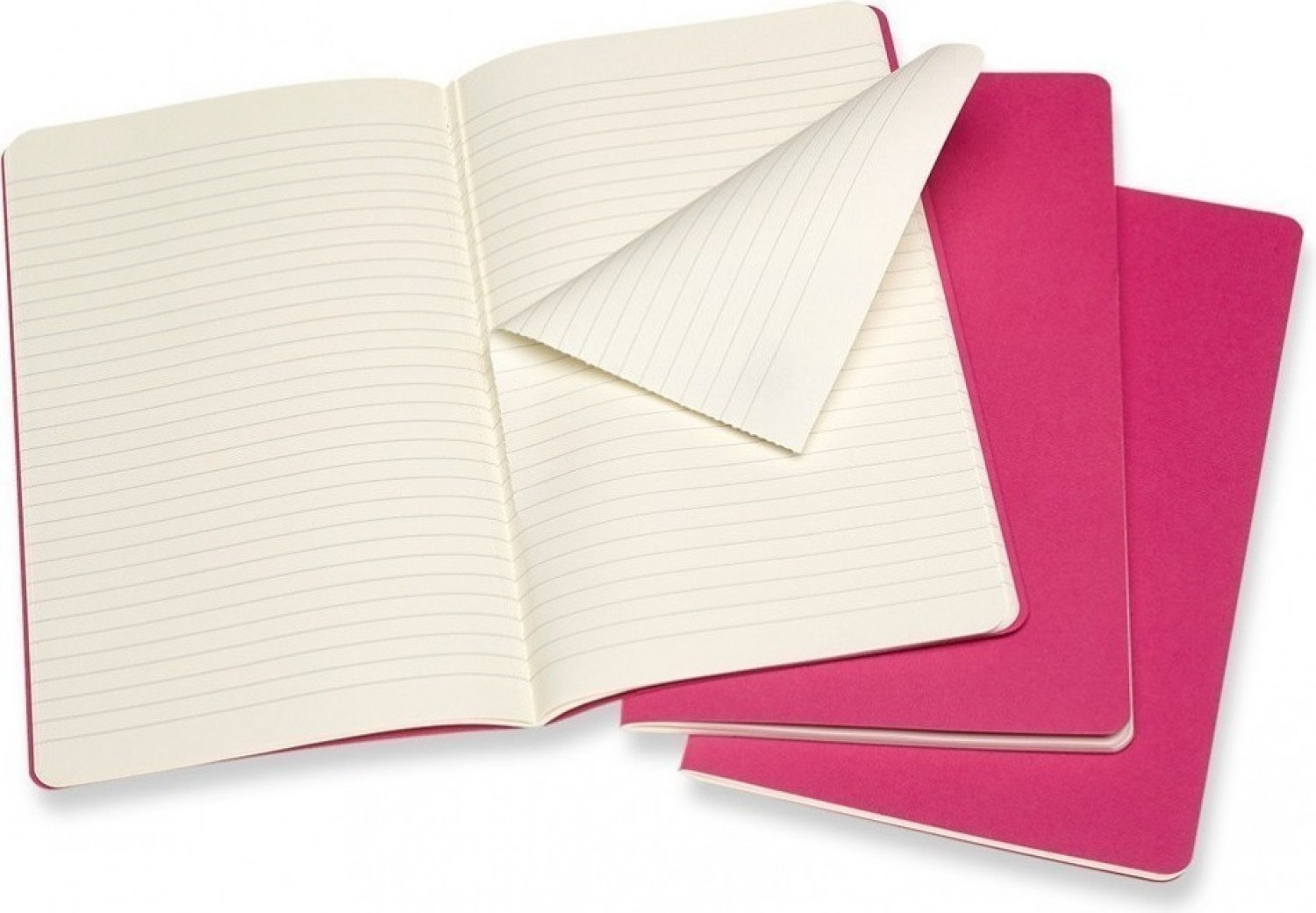 Набор блокнотов Moleskine Cahier Journal CH016D17 Large (3шт, розовый неон) — фото 4