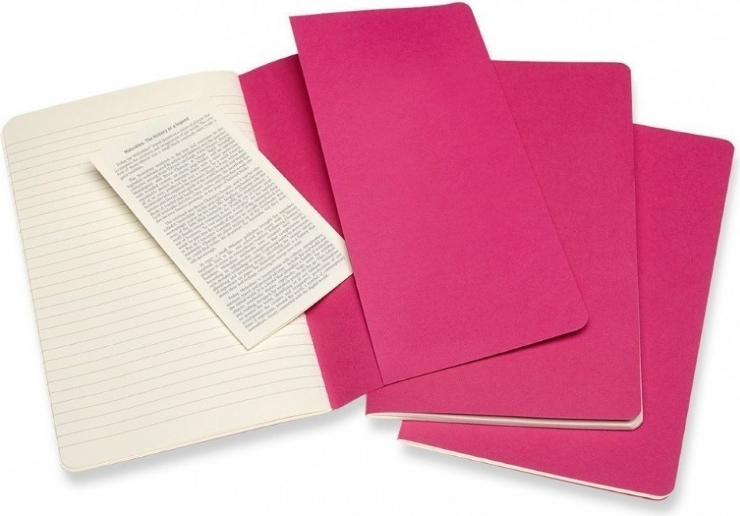 Набор блокнотов Moleskine Cahier Journal CH016D17 Large (3шт, розовый неон) — фото 2
