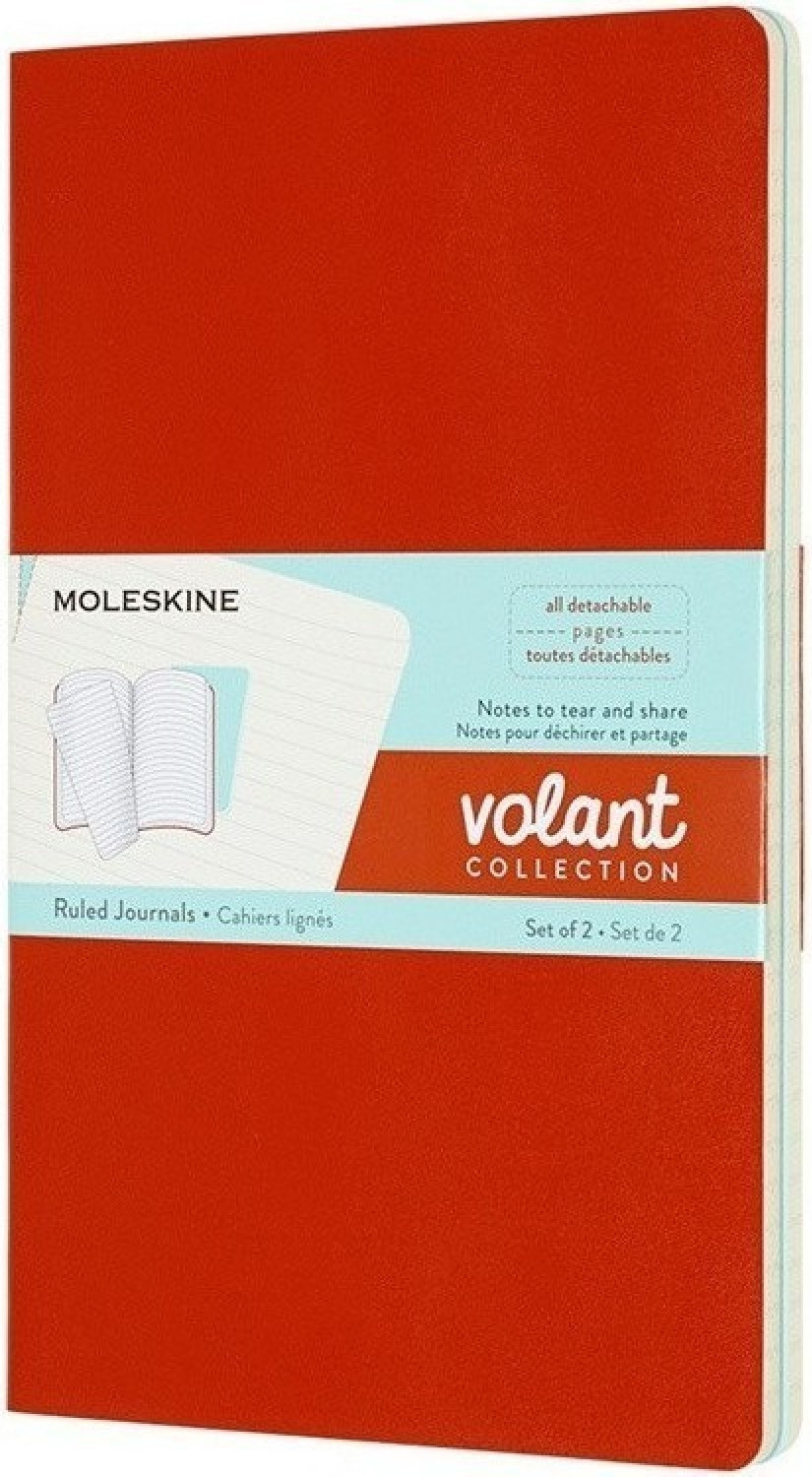 Набор блокнотов Moleskine Volant QP721F16B24 Large (2шт, оранжевый/голубой)