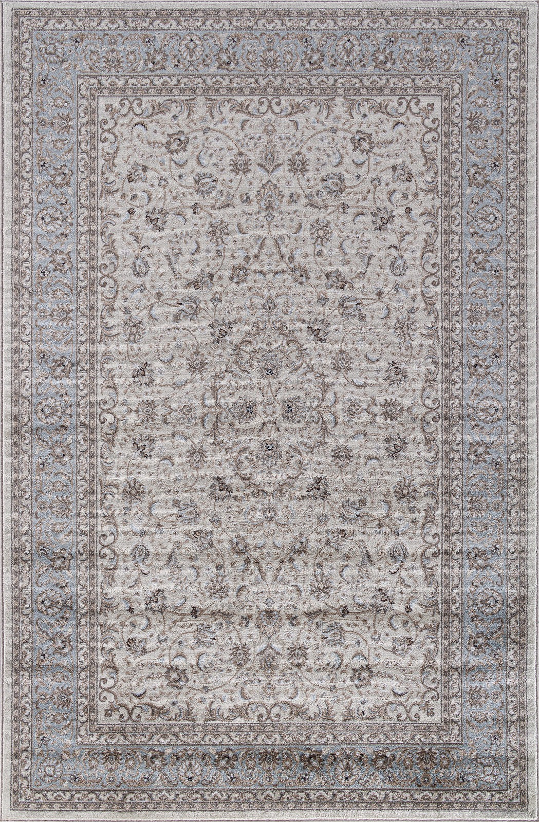Ковер Merinos Valencia Deluxe F014-STAN-CREAM-L.BLUE (2.5x5)