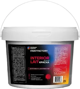 Краска PaintFactory Interior Lait для потолков и стен для внутренних работ (28кг, белый)