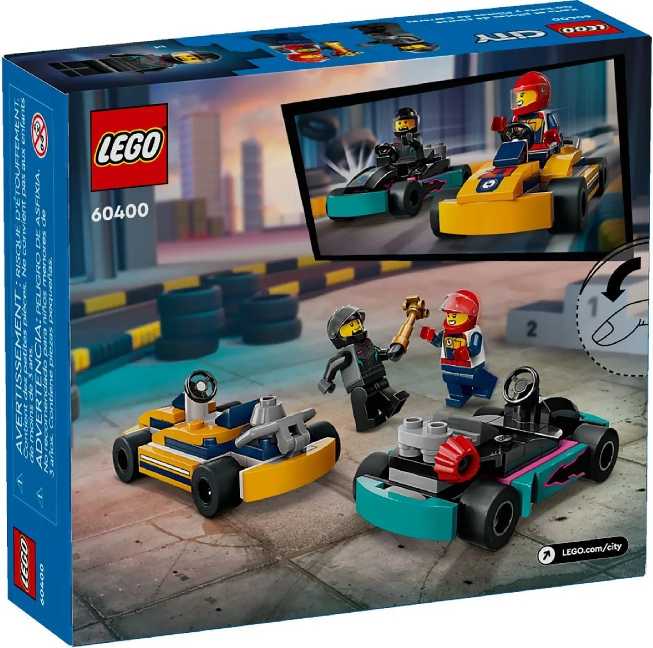 Конструктор Lego City Картинг и гонщики 60400