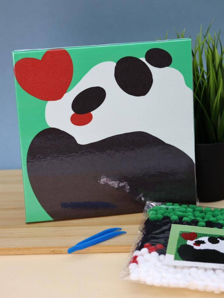Набор для творчества ILikeGift Картина из помпонов Draw Me! Panda in love / 156-LQ-019 — фото 4