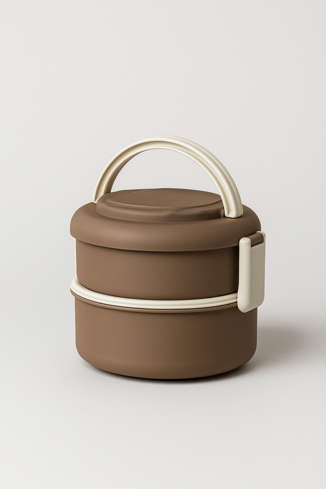 Набор ланч-боксов ILikeGift Round box / 6428-02 (коричневый) — фото 2
