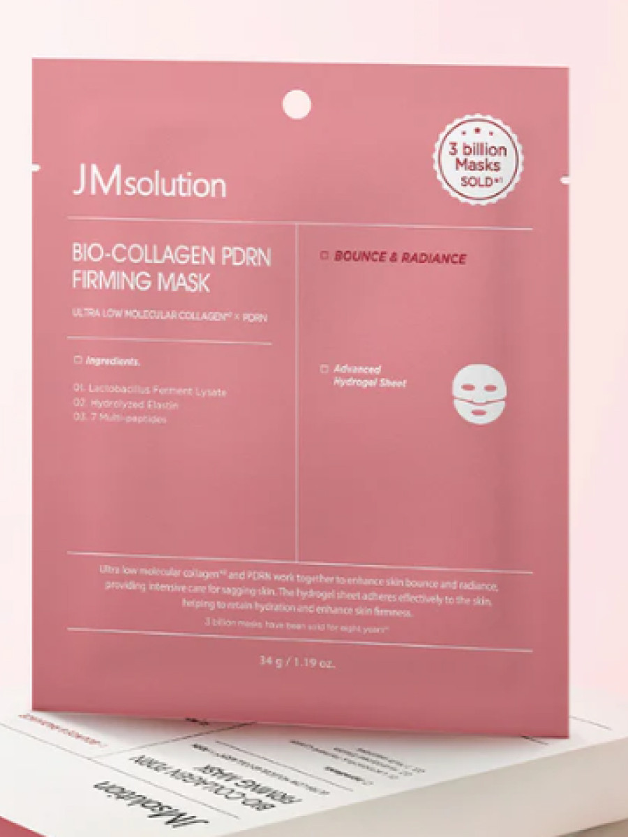 Маска для лица гидрогелевая JMsolution Bio-Collagen Pdrn Firming Mask Тающая с коллагеном и PDRN (34г) — фото 2