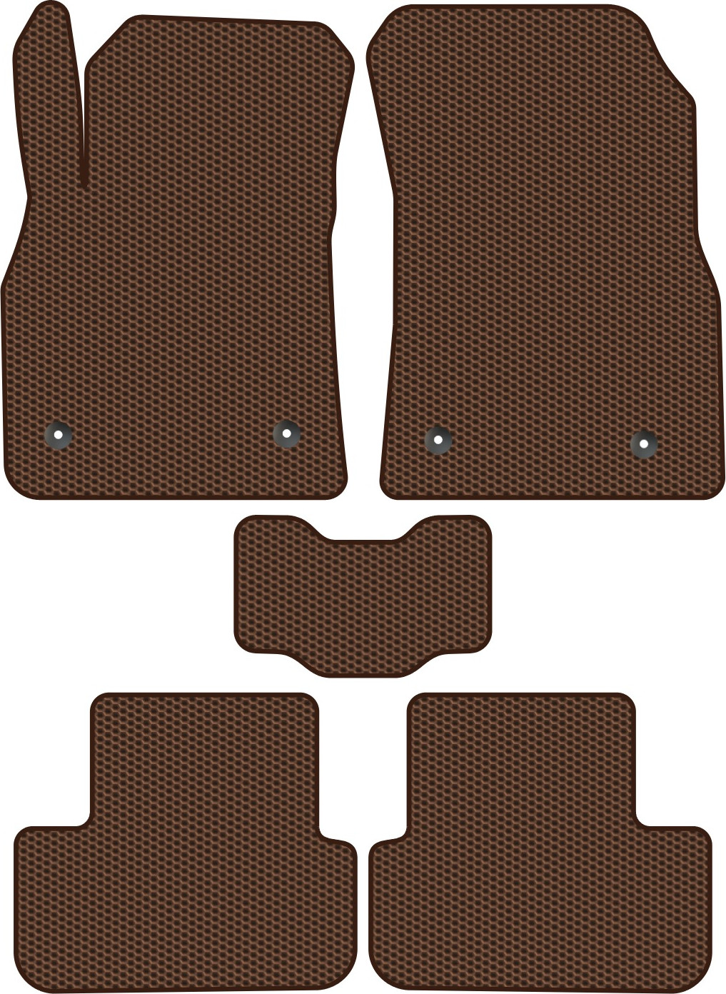 Комплект ковриков для авто Alicosta 2638_1-кор для Daewoo Lacetti II седан/J300 2008-2011 (EVA соты, коричневый)