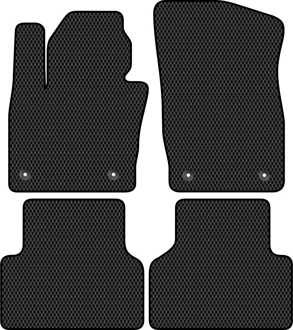 Комплект ковриков для авто Alicosta 0114_2 для Audi Q3 SUV/8U 2011-2019 (EVA ромб, черный)