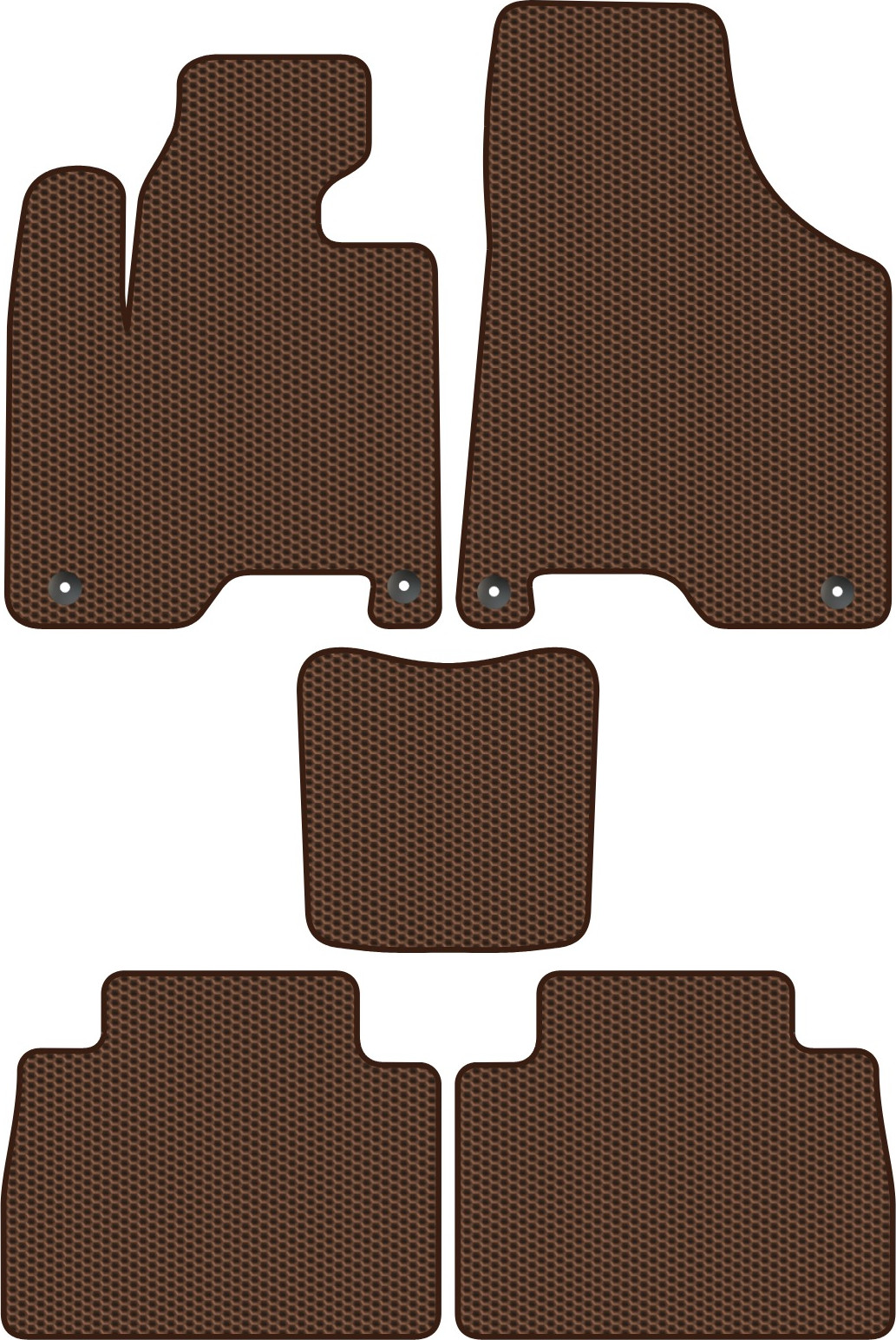 Комплект ковриков для авто Alicosta 3010_1-кор для GAC GS8 I SUV/J2F5/J2F5B 2016-н.в. (EVA соты, коричневый)