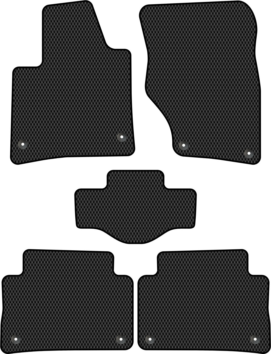 Комплект ковриков для авто Alicosta 0120_2 для Audi Q7 I SUV/4LB/8U 2005-2015 (EVA ромб, черный)