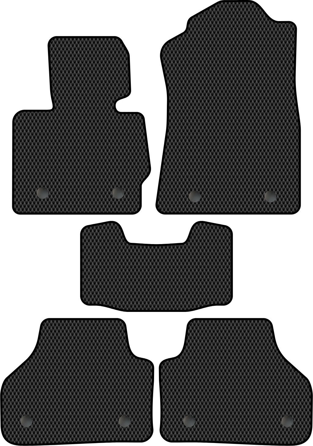 Комплект ковриков для авто Alicosta 0212_2 для BMW X3 II SUV/F25 2010-2017 (EVA ромб, черный)