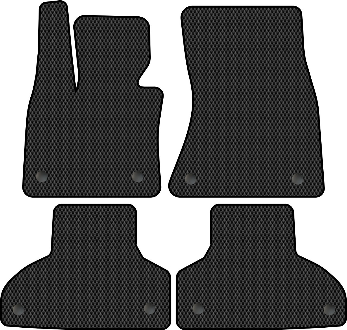 Комплект ковриков для авто Alicosta 0222_2 для BMW X5 III SUV/F15 2013-2018 (EVA ромб, черный)