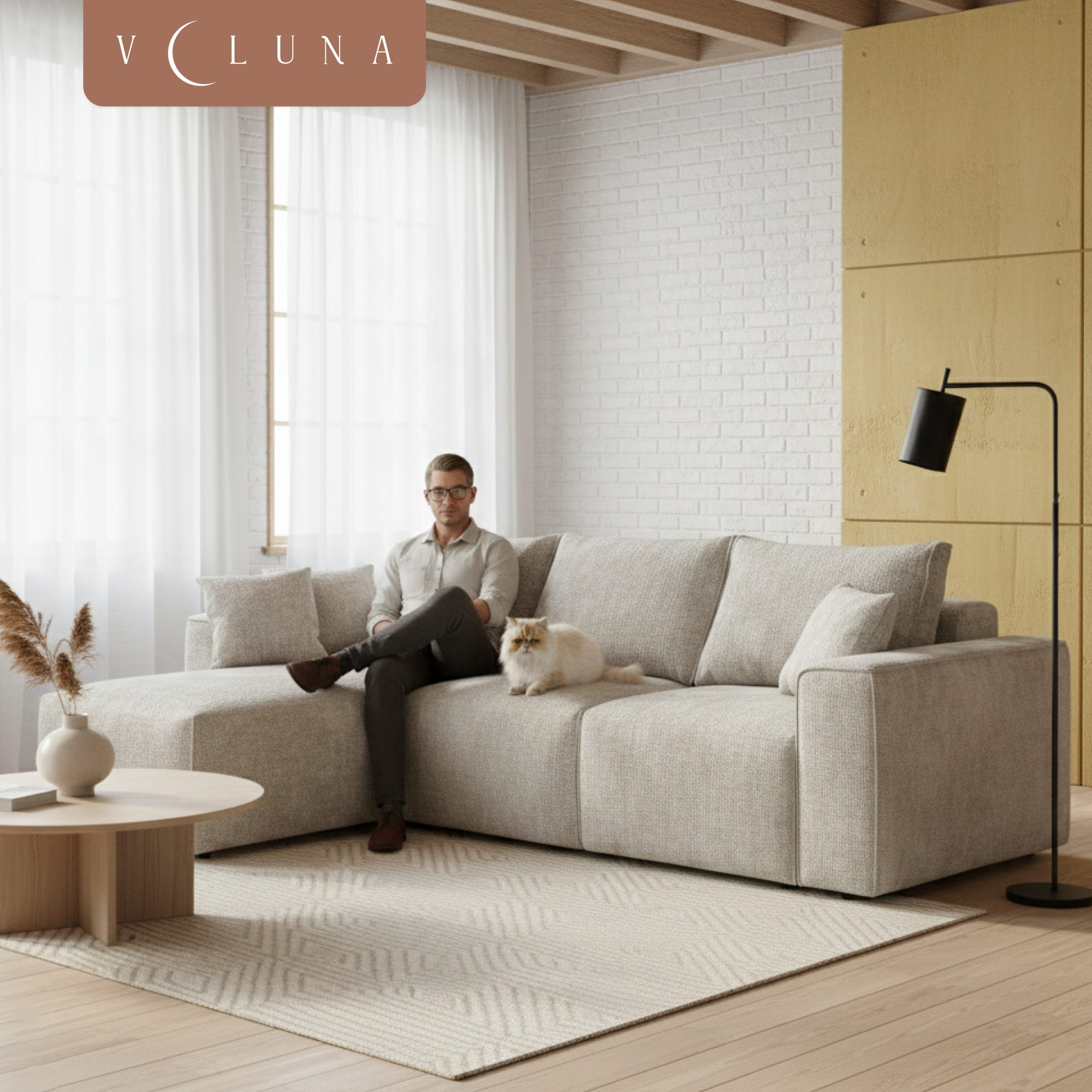 Диван угловой VELUNA Матье O76-D152-PM1 левый (Beauty Silver) — фото 5