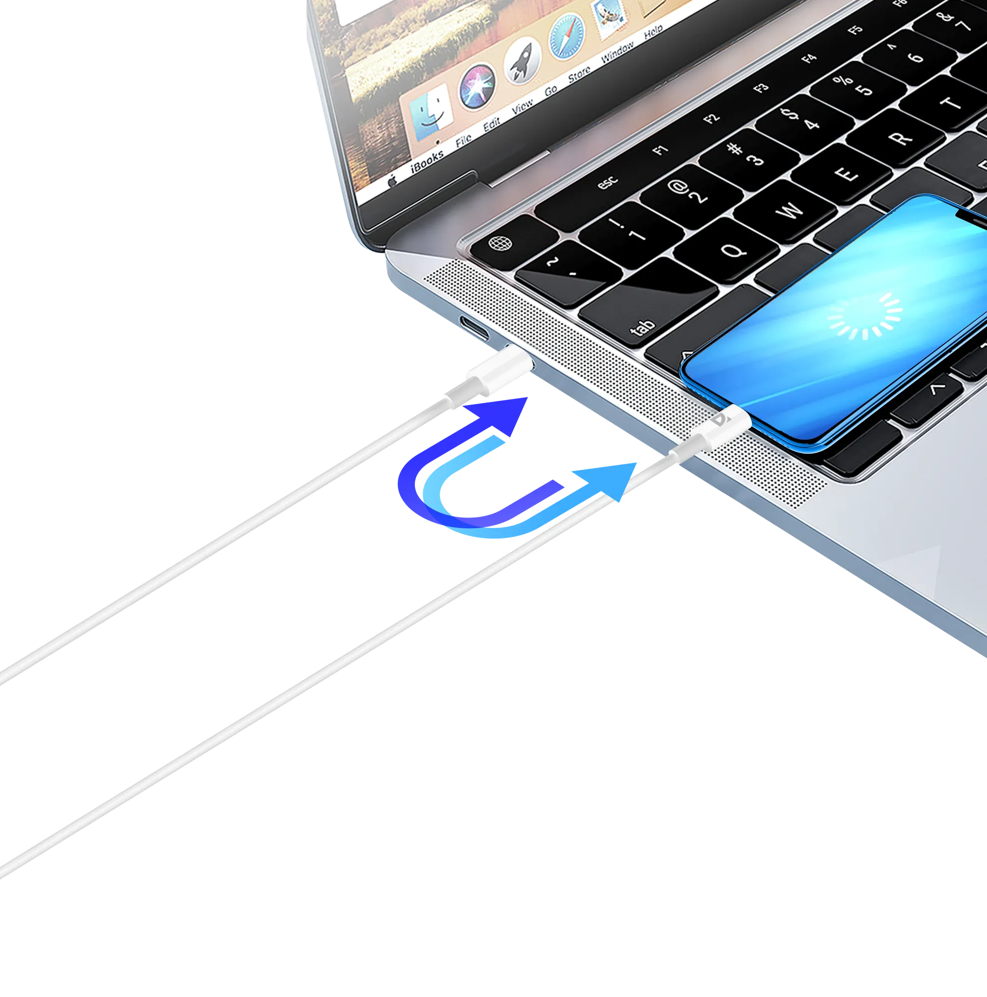 Кабель Defender USB Type-C-Type-C (2м, белый) — фото 4
