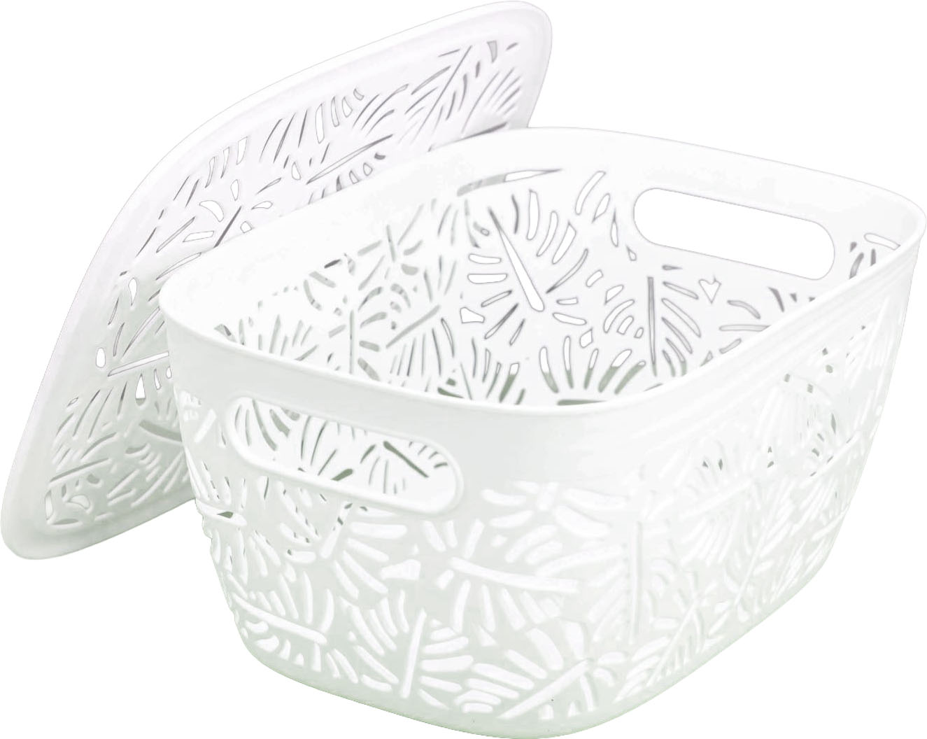 Корзина ILikeGift Leaves / 6242-01 (medium white)