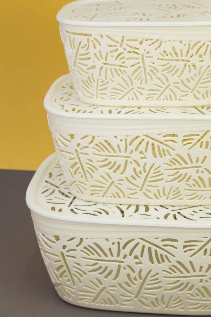 Корзина ILikeGift Leaves / 6242-01 (medium white) — фото 4