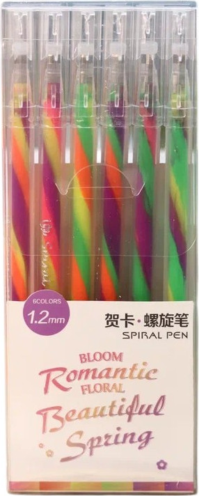 Набор гелевых ручек ILikeGift Rainbow Spiral / Z10201 (6шт)
