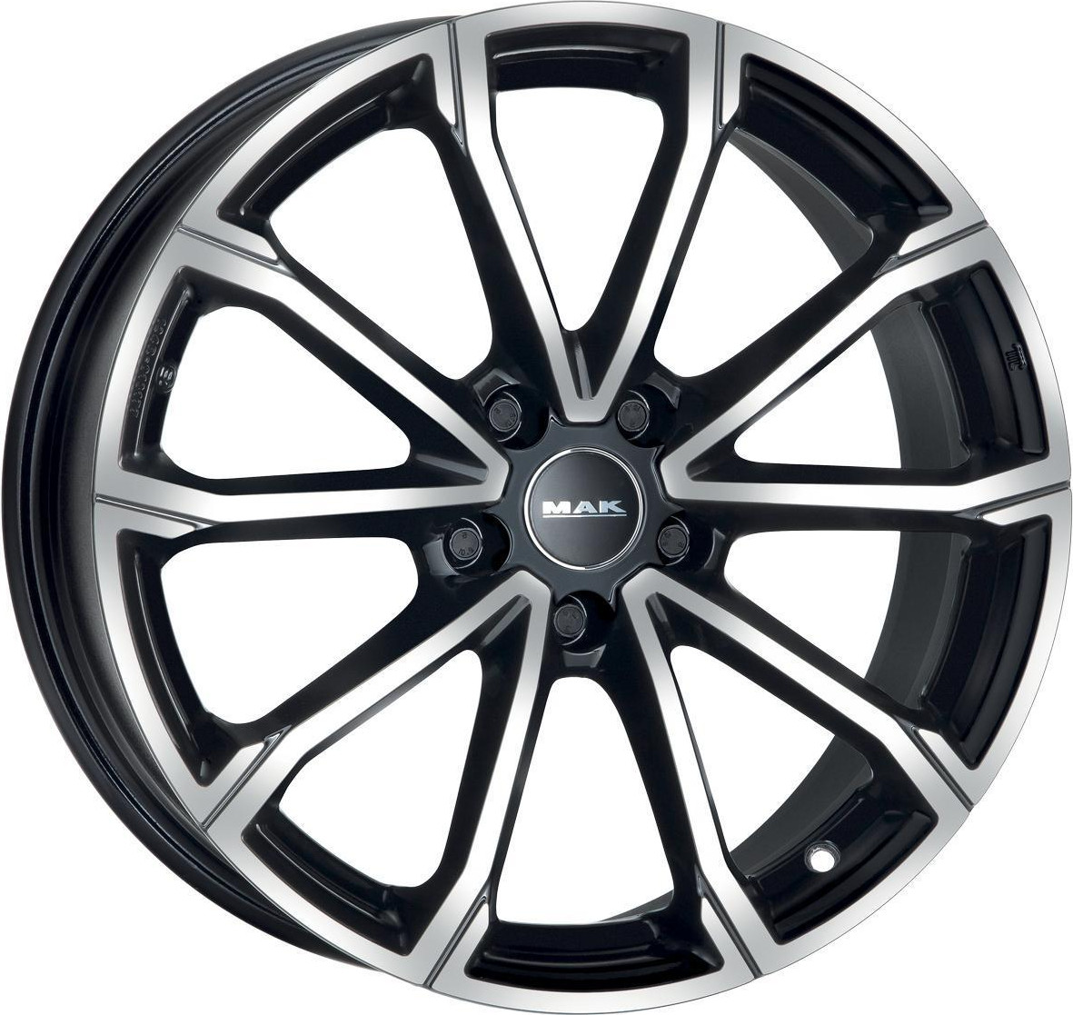 Литой диск MAK DaVinci 19x8" 5x114.3мм DIA 76мм ET 35мм Black Mirror