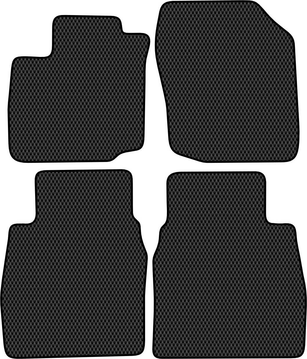 Комплект ковриков для авто Alicosta 0416_2 для Honda Civic IX хэтчбек 5дв/FK 5дв 2012-2015 (EVA ромб, черный)
