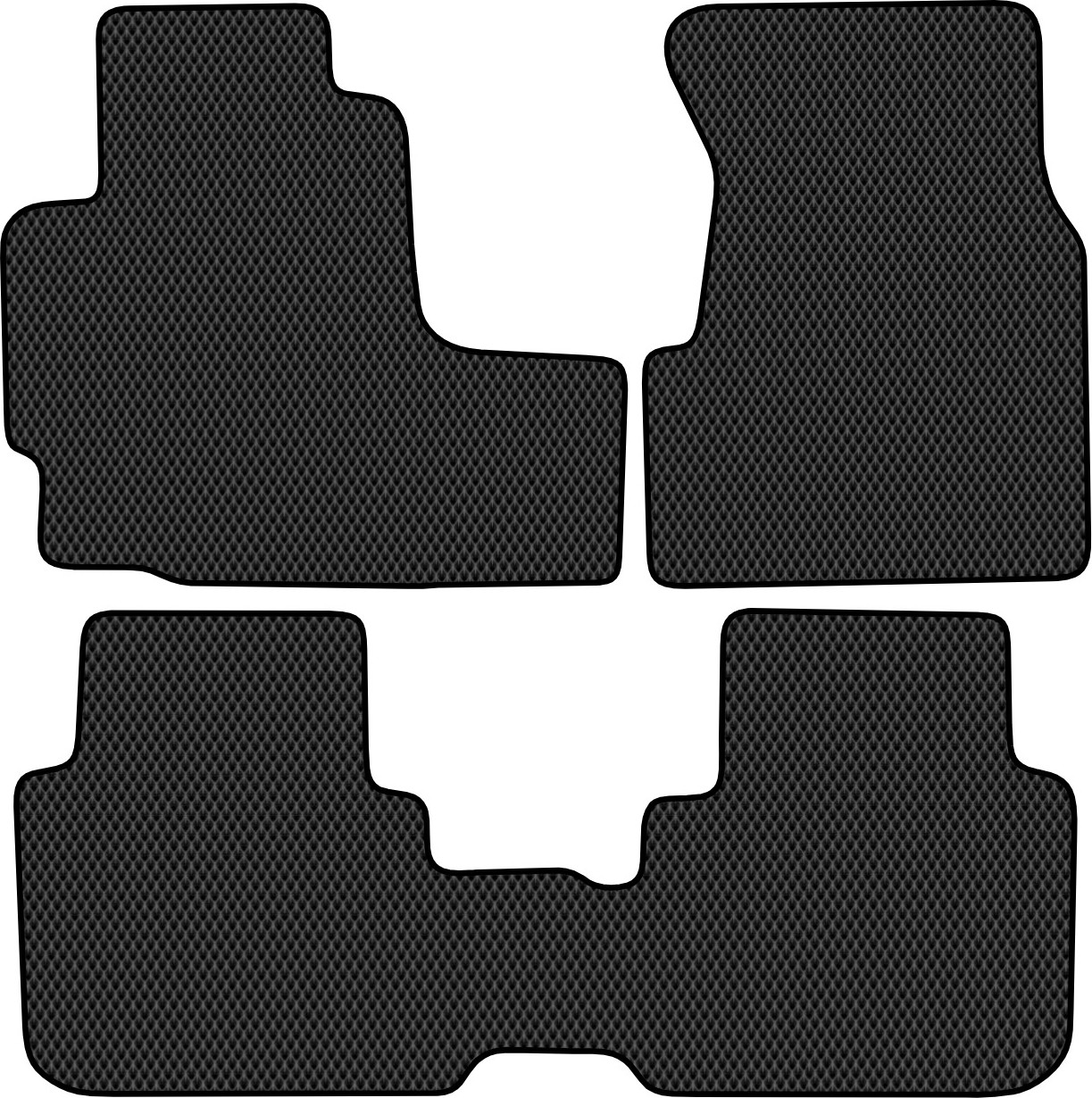 Комплект ковриков для авто Alicosta 0411_2 для Honda CR-V SUV/RD1/3 АКПП 1998-2001 (EVA ромб, черный)